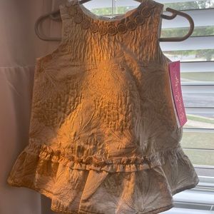 NWT Gold Brocade Lilly Pulitzer Infant Dress